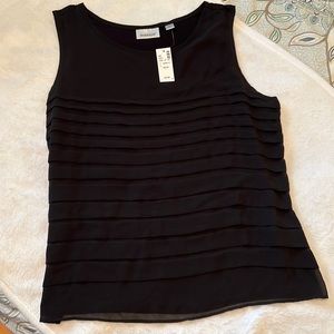 Black, sleeveless Avenue top
